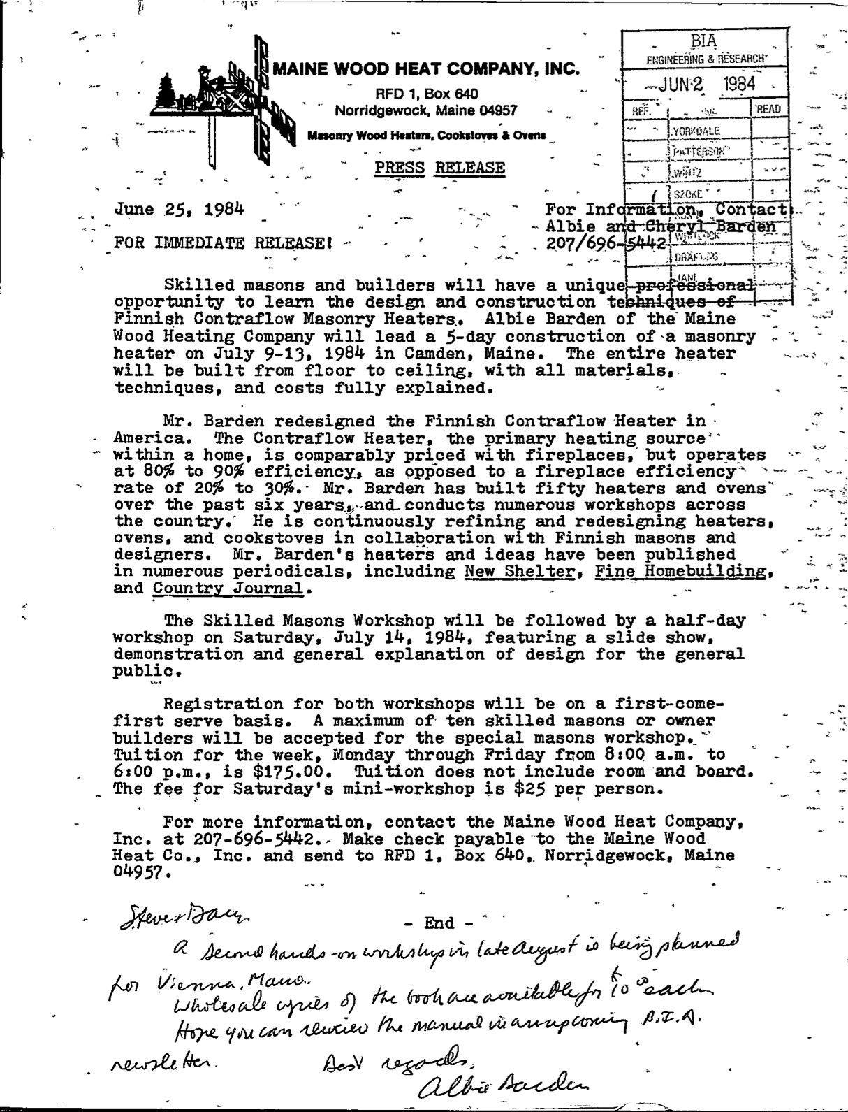 Maine Wood Heat Press Release 1984.jpg